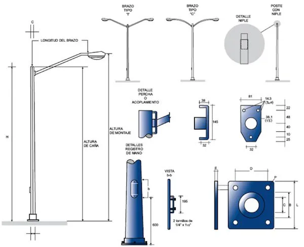 Postes cónico circular